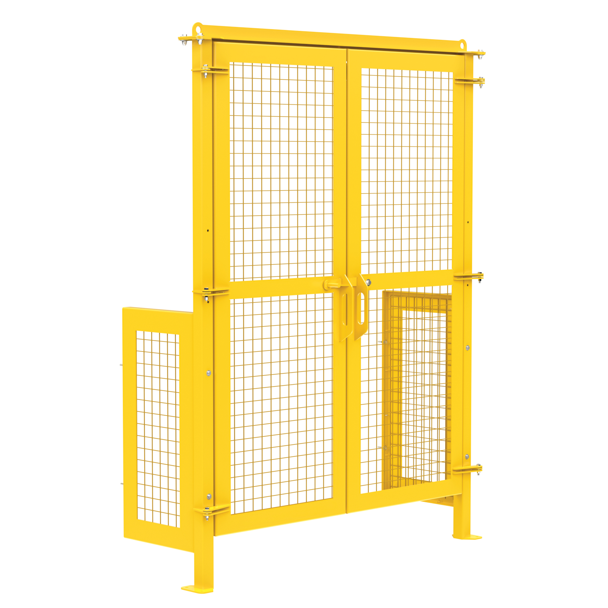 Vestil Steel Gate for Hydraulic Box Dumper - 95.75in. Height, Yellow, Manual Lever, Model# HBD-GATE-36